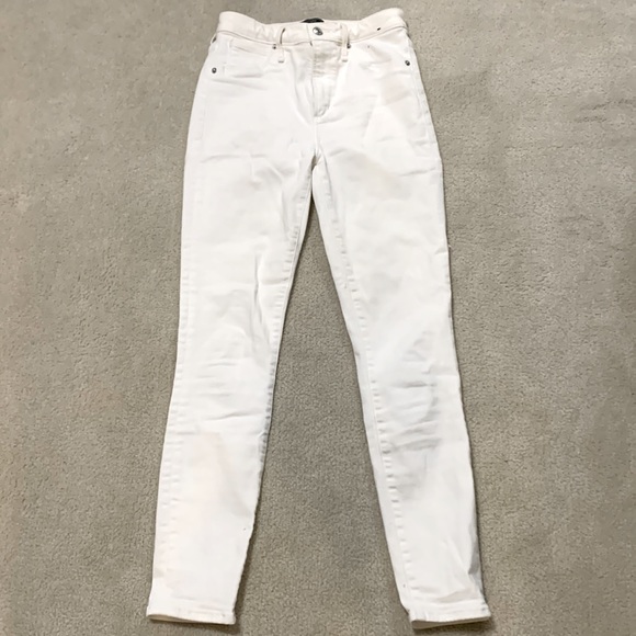 White mid rise jeans - Abercrombie - Picture 1 of 3